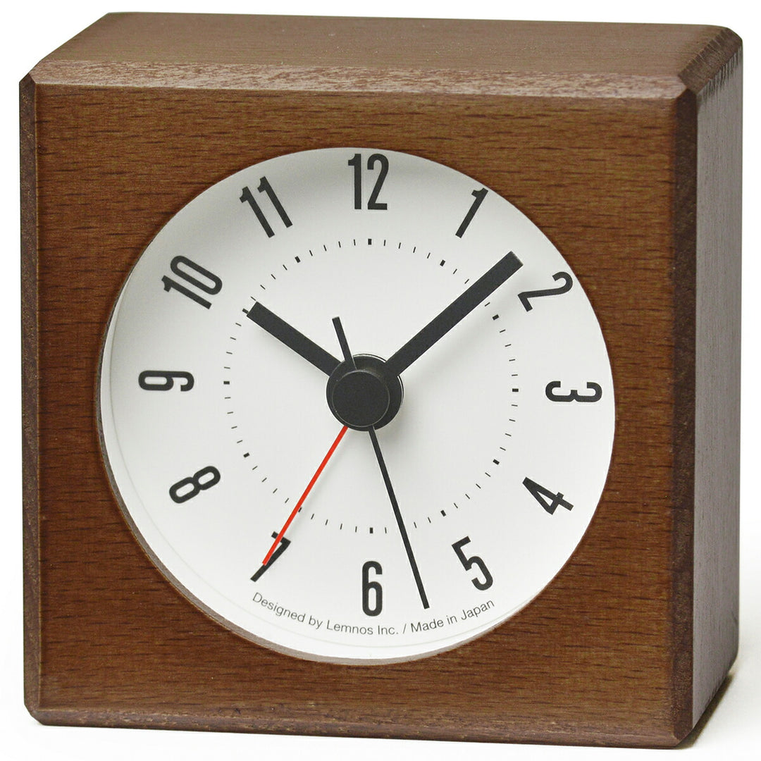 タカタレムノス 置き時計 カーサ メテオ アラーム クオーツ 電池式 ブラウン JH17-05BW