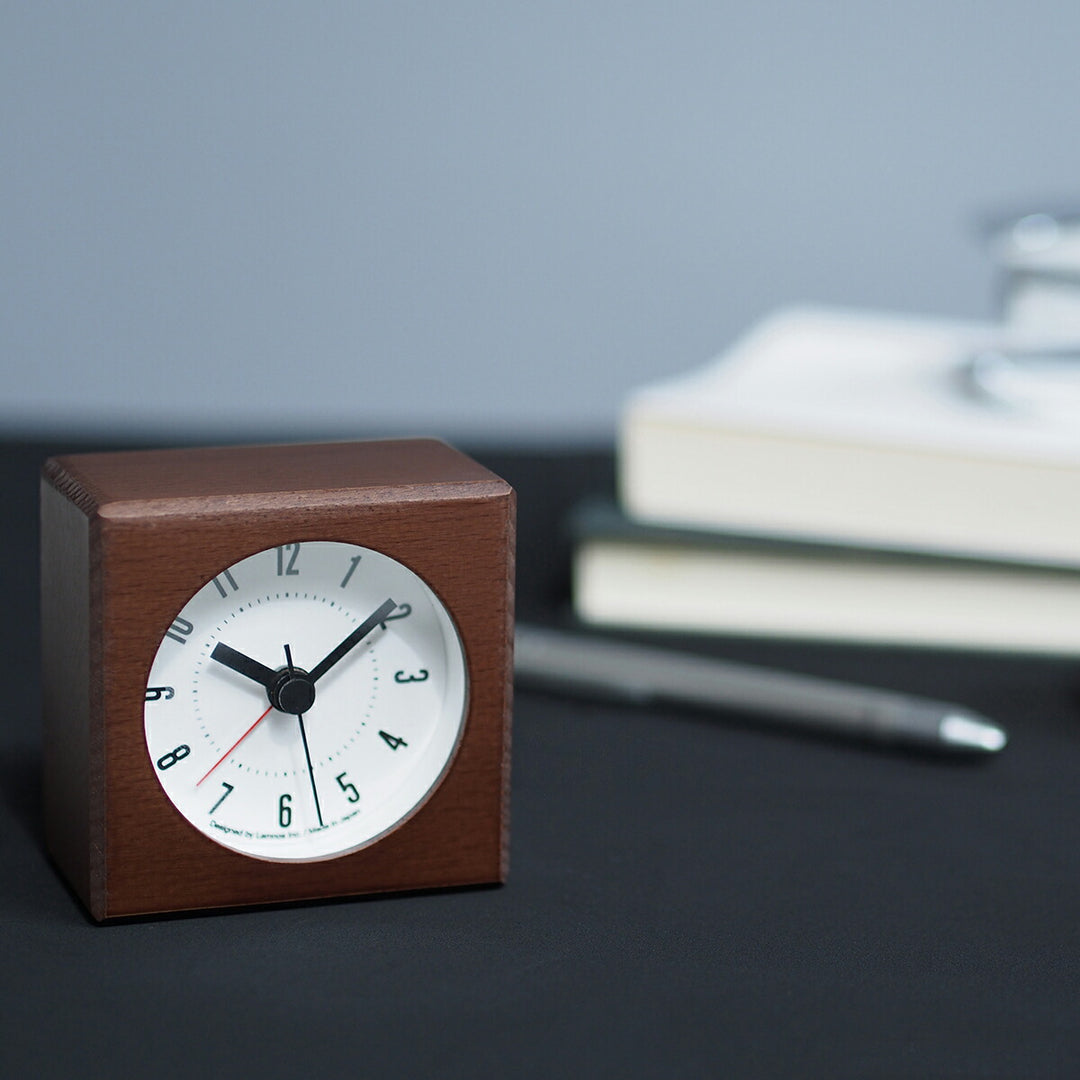 タカタレムノス 置き時計 カーサ メテオ アラーム クオーツ 電池式 ブラウン JH17-05BW