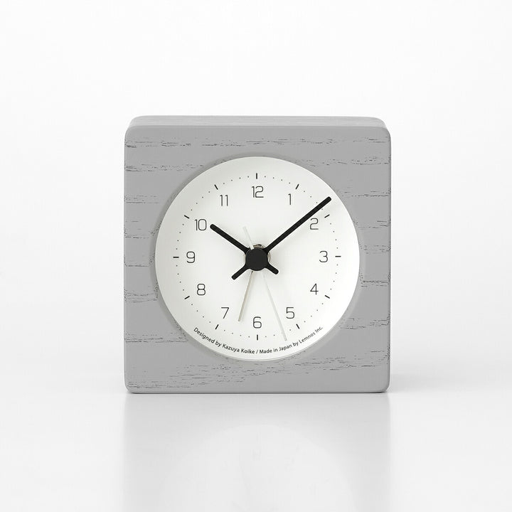 タカタレムノス 置き時計 デザインオブジェクト ニュート アラーム クロック グレー クオーツ 電池式 スイープセコンド 小池 和也 KK24-09GY
