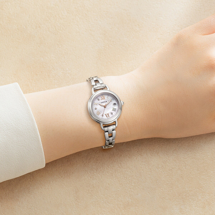 シチズン ウィッカ カフェタイム 限定モデル KL0-511-21 レディース ソーラー電波 白蝶貝ダイヤル 替えベルトつき