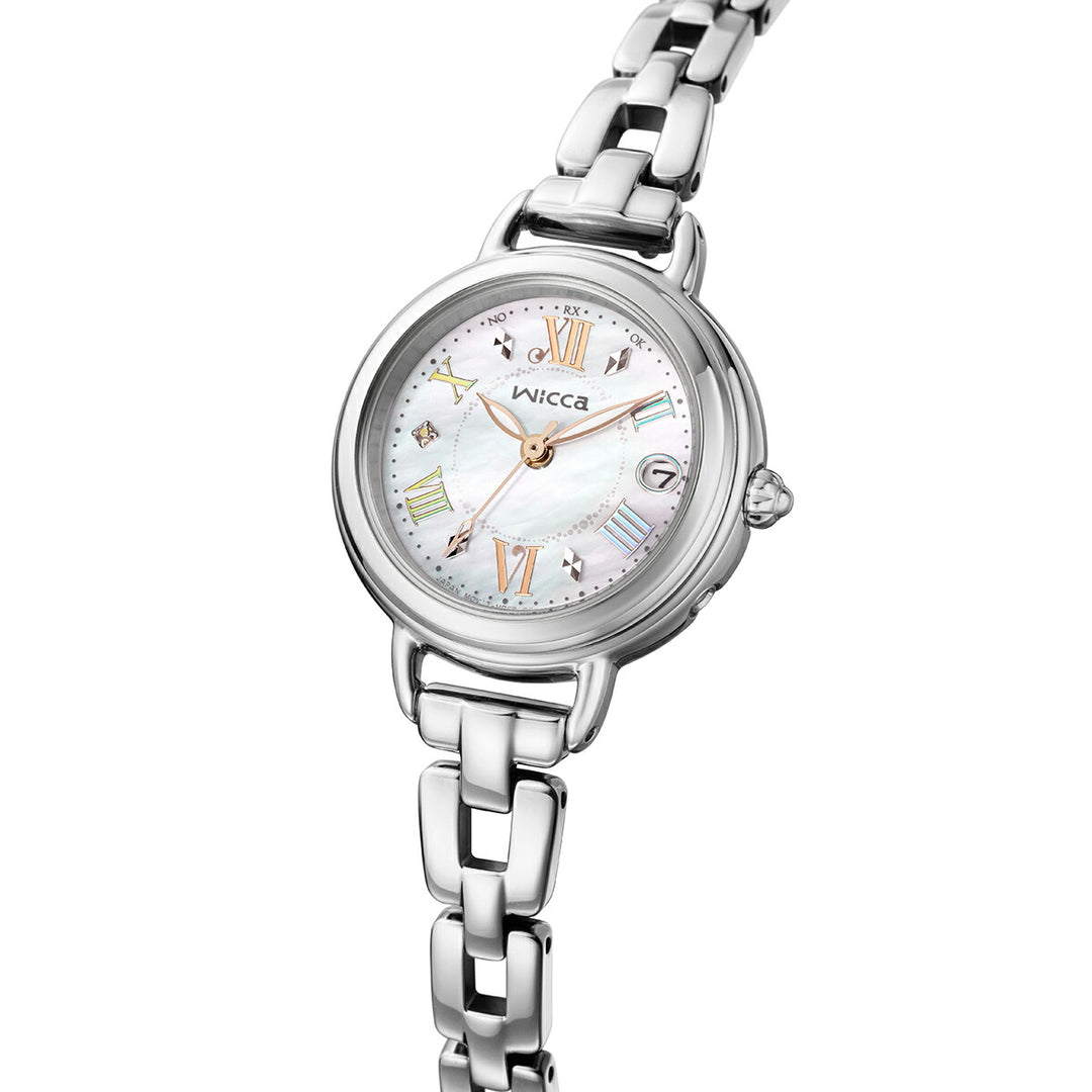 シチズン ウィッカ カフェタイム 限定モデル KL0-511-21 レディース ソーラー電波 白蝶貝ダイヤル 替えベルトつき