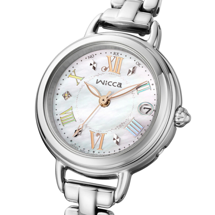 シチズン ウィッカ カフェタイム 限定モデル KL0-511-21 レディース ソーラー電波 白蝶貝ダイヤル 替えベルトつき