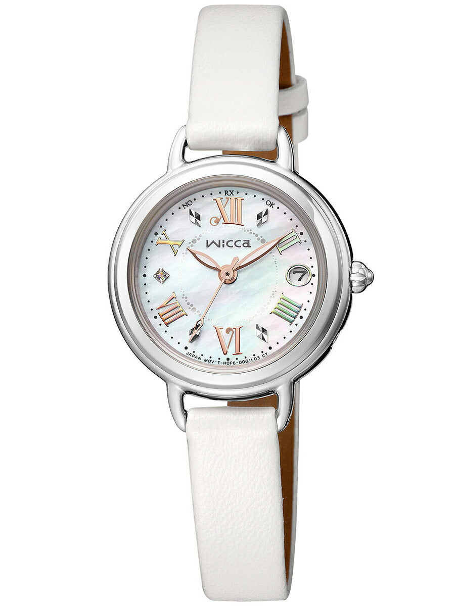 シチズン ウィッカ カフェタイム 限定モデル KL0-511-21 レディース ソーラー電波 白蝶貝ダイヤル 替えベルトつき