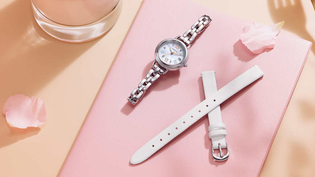 シチズン ウィッカ カフェタイム 限定モデル KL0-511-21 レディース ソーラー電波 白蝶貝ダイヤル 替えベルトつき