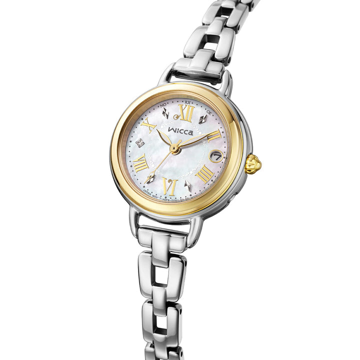 シチズン ウィッカ カフェタイム KL0-537-21 レディース ソーラー電波 白蝶貝ダイヤル シルバー