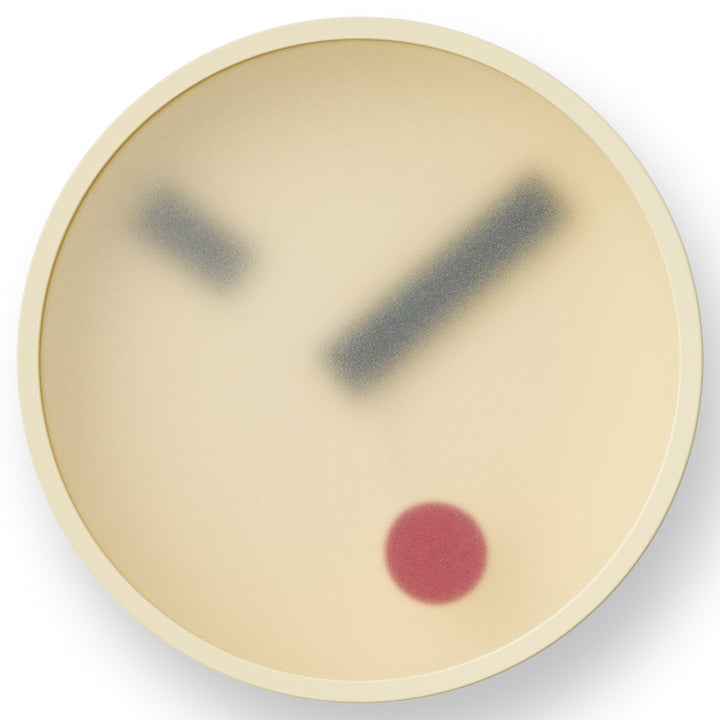 タカタレムノス 掛け時計 デザインオブジェクト ケハイ 木・土壁 クオーツ 電池式 イエロー スイープセコンド 小泉 誠 KM22-01YE