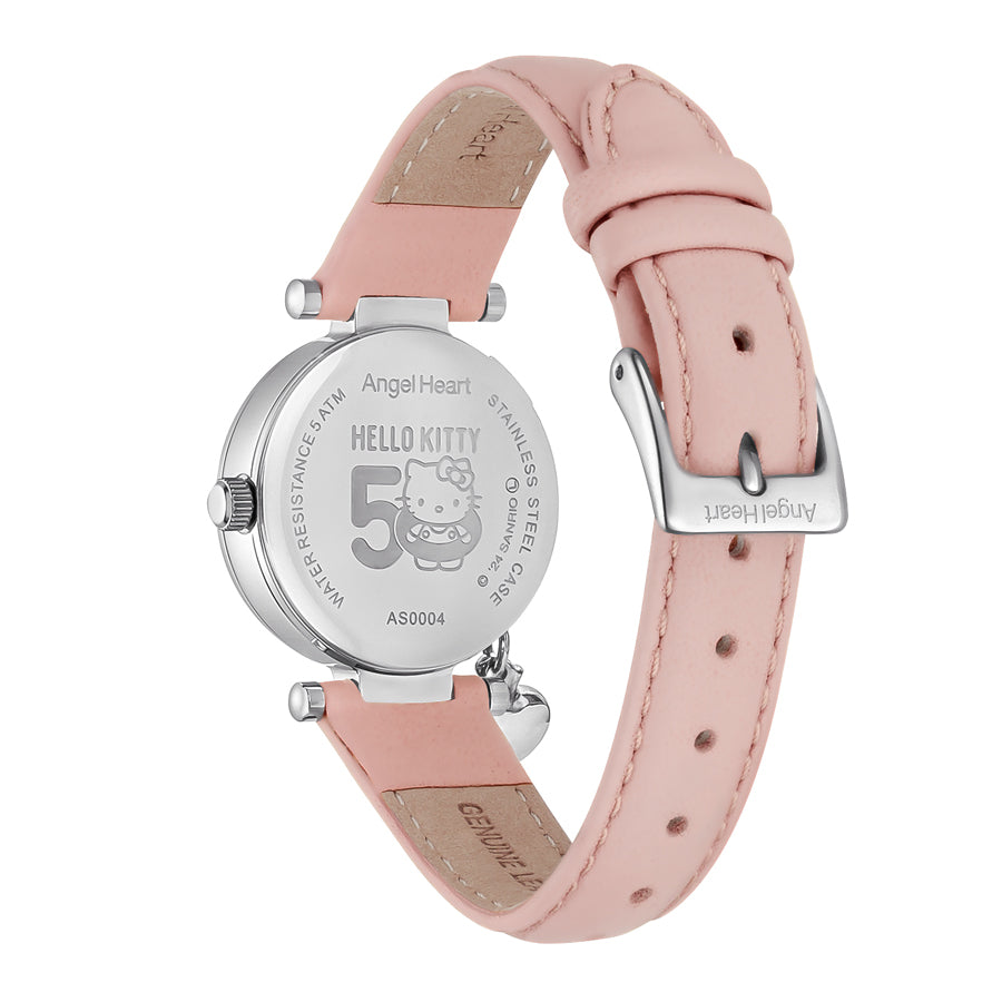 エンジェルハート ハローキティ 50周年記念 コラボレーションモデル KT26SS レディース 腕時計 電池式 クオーツ フェイス型専用ポーチ付き