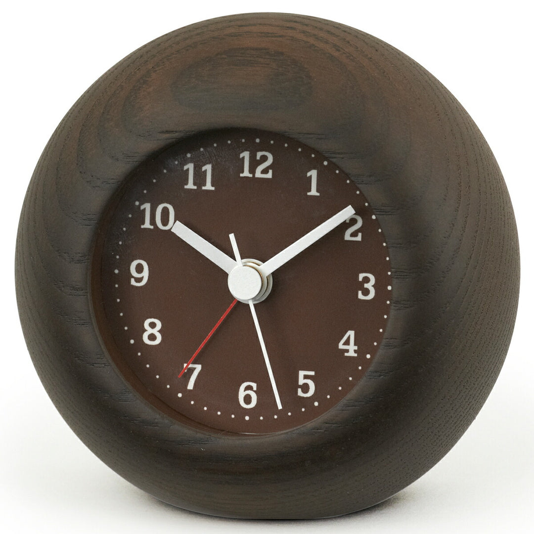 タカタレムノス 置き時計 カーサ レスト アラーム クオーツ 電池式 ブラウン ステップセコンド LA13-12BW