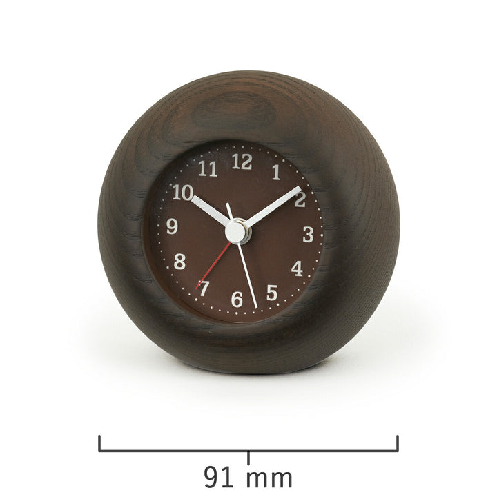 タカタレムノス 置き時計 カーサ レスト アラーム クオーツ 電池式 ブラウン ステップセコンド LA13-12BW