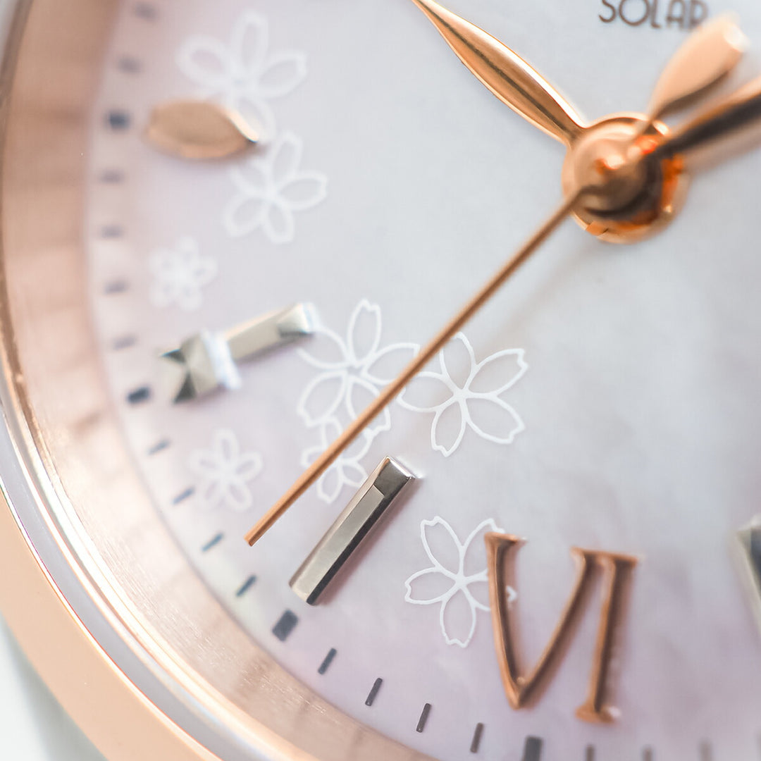 ザ・クロックハウス スマイルダイヤモンド SAKURA 限定モデル 2026 LBC1008-PK2ALIM レディース ソーラー 3針 白蝶貝ダイヤル