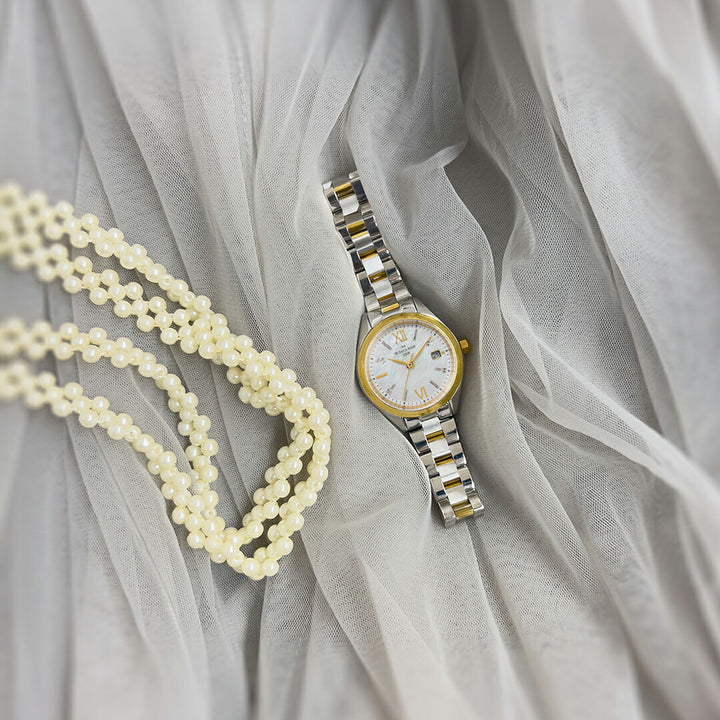 ザ・クロックハウス スマイルダイヤモンド 2025 限定モデル 冬のきらめき LBC1008-WH3ALIM レディース ソーラー 3針 白蝶貝ダイヤル