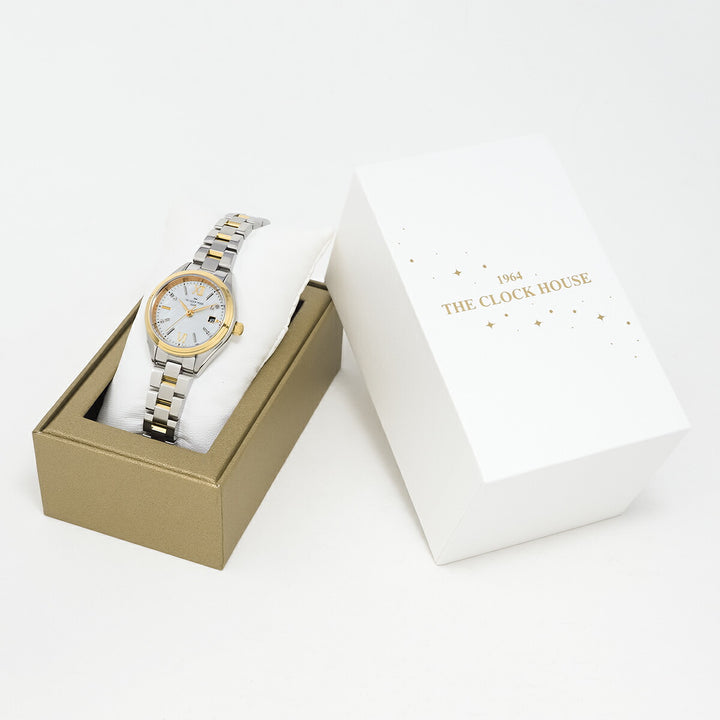 ザ・クロックハウス スマイルダイヤモンド 2025 限定モデル 冬のきらめき LBC1008-WH3ALIM レディース ソーラー 3針 白蝶貝ダイヤル