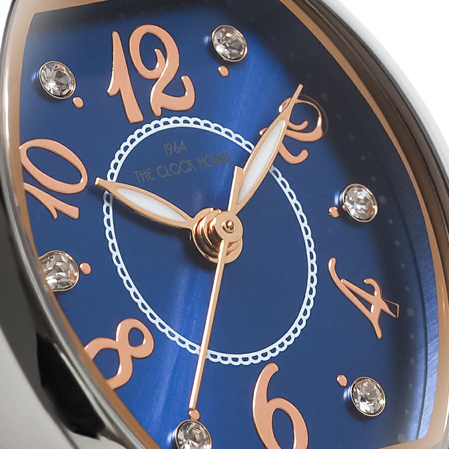 ザ・クロックハウス ビジネスカジュアル LBC5002-NV1A-R1 レディース クオーツ 電池式 トノー ネイビーダイヤル アラビアインデックス