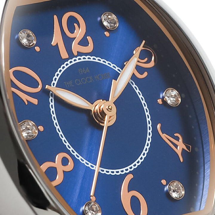 ザ・クロックハウス ビジネスカジュアル LBC5002-NV1A-R1 レディース クオーツ 電池式 トノー ネイビーダイヤル アラビアインデックス