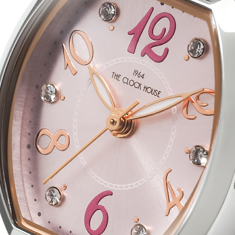 ザ・クロックハウス ビジネスカジュアル LBC5002-PK1A-R1 レディース クオーツ 電池式 トノー ピンクダイヤル アラビアインデックス