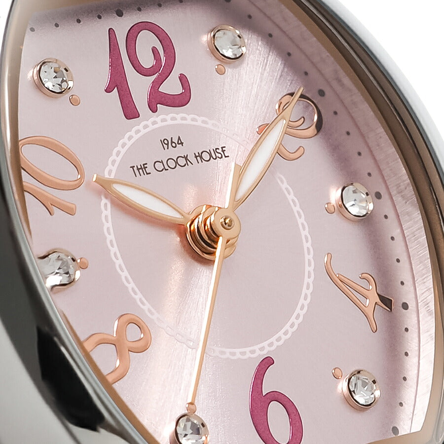 ザ・クロックハウス ビジネスカジュアル LBC5002-PK1A-R1 レディース クオーツ 電池式 トノー ピンクダイヤル アラビアインデックス
