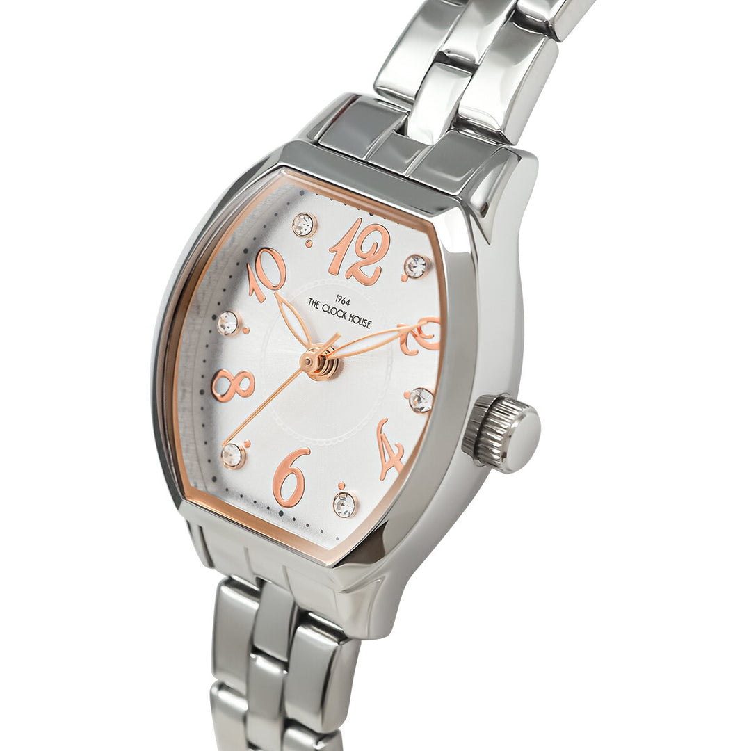 ザ・クロックハウス ビジネスカジュアル LBC5002-SI2A-R1 レディース クオーツ 電池式 トノー シルバーダイヤル アラビアインデックス