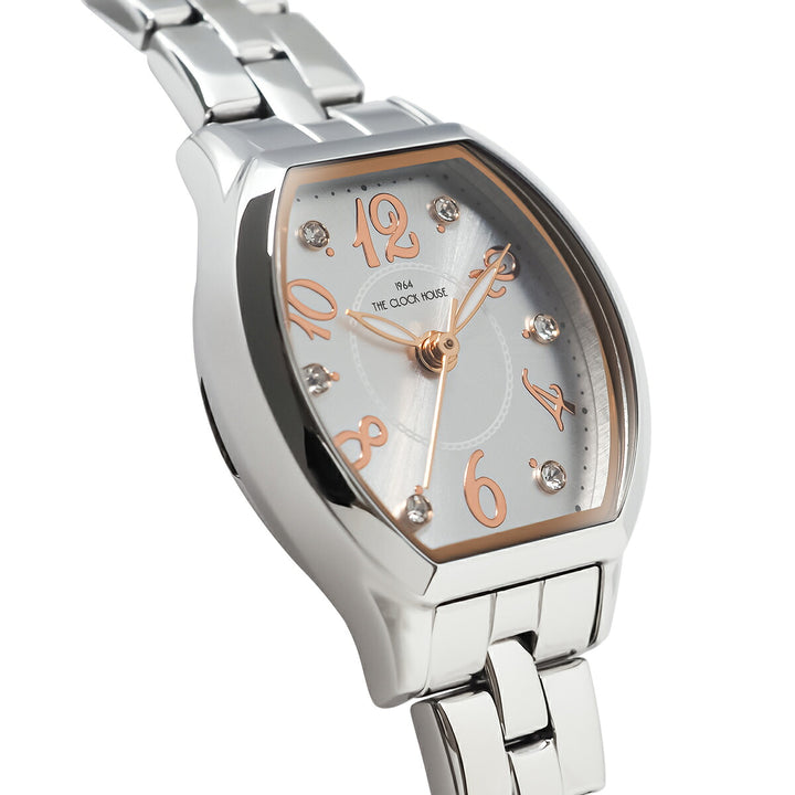 ザ・クロックハウス ビジネスカジュアル LBC5002-SI2A-R1 レディース クオーツ 電池式 トノー シルバーダイヤル アラビアインデックス