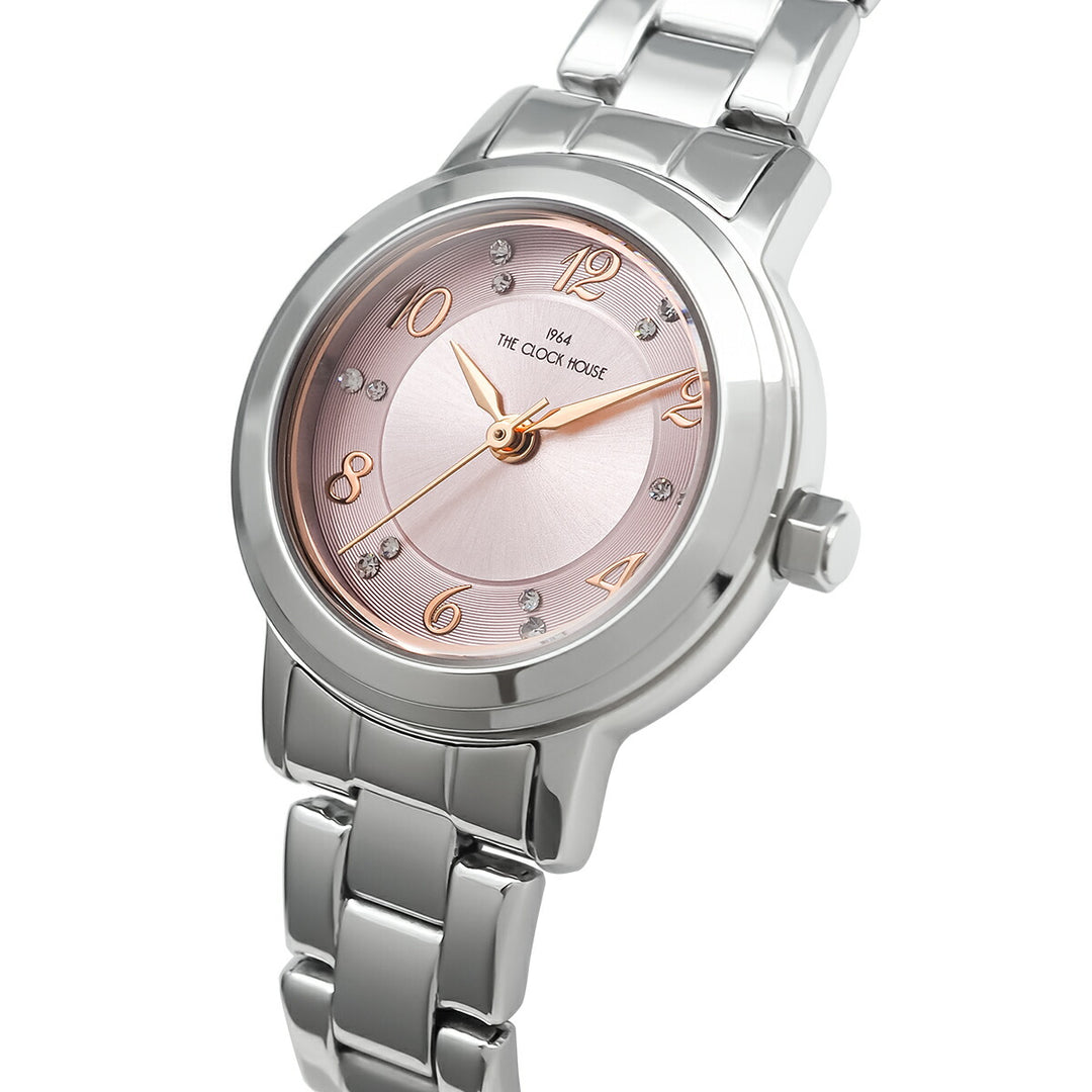 ザ・クロックハウス ビジネスカジュアル LBC5003-PK1A-R1 レディース クオーツ 電池式 ピンクダイヤル アラビアインデックス