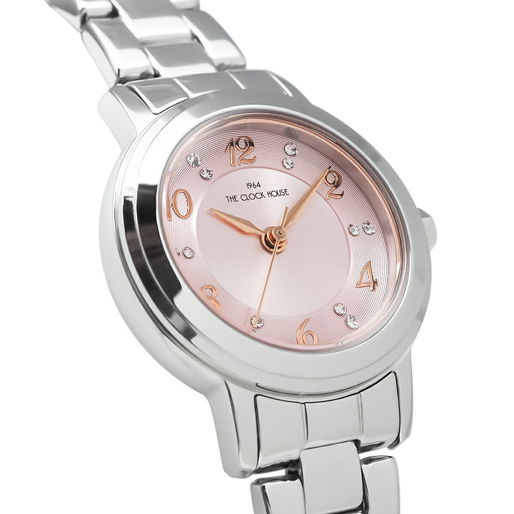 ザ・クロックハウス ビジネスカジュアル LBC5003-PK1A-R1 レディース クオーツ 電池式 ピンクダイヤル アラビアインデックス