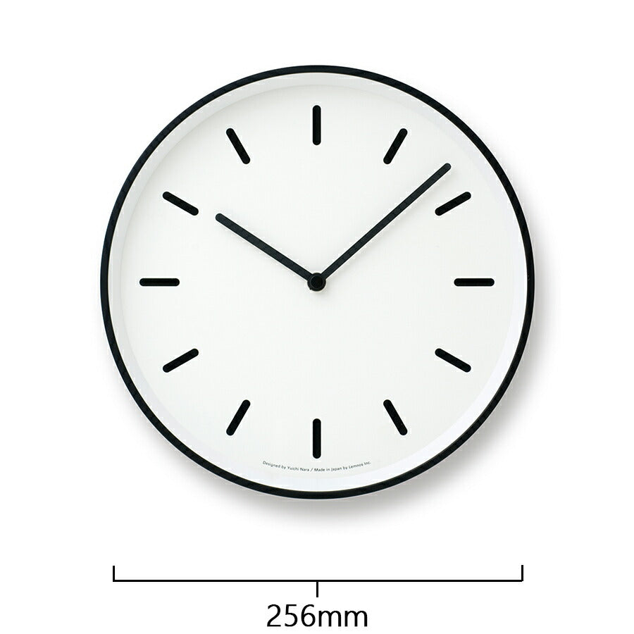 タカタレムノス 掛け時計 カーサ モノ クロック クオーツ 電池式 ホワイト ブラック 奈良 雄一 LC10-20BWH