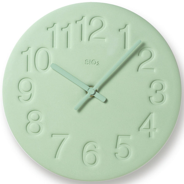 タカタレムノス 掛け時計 カーサ 珪藻土の時計 クオーツ 電池式 グリーン 奈良 雄一 LC11-08GN