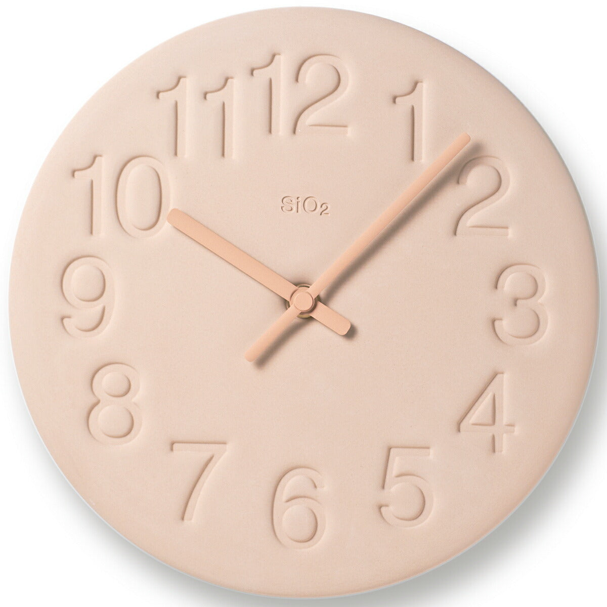 タカタレムノス 掛け時計 カーサ 珪藻土の時計 クオーツ 電池式 ピンク