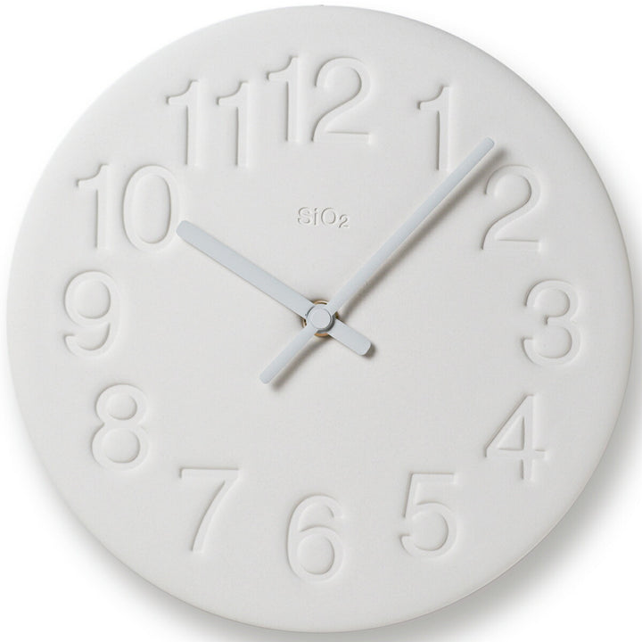 タカタレムノス 掛け時計 カーサ 珪藻土の時計 クオーツ 電池式 ホワイト 奈良 雄一 LC11-08WH