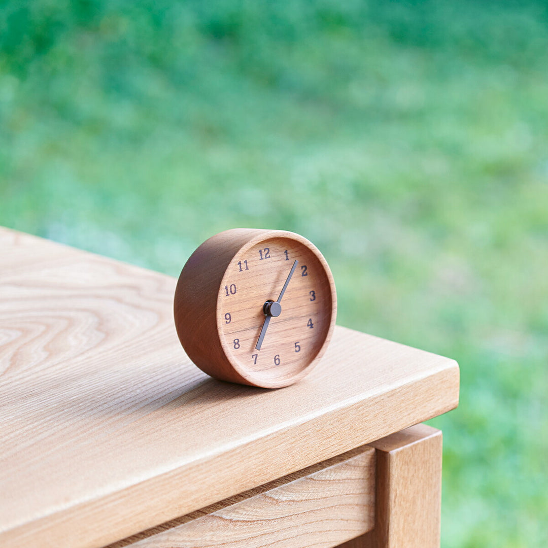 タカタレムノス 置き時計 カーサ ムク デスク クロック アルダー クオーツ 電池式 LC12-05AD