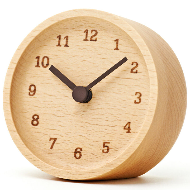 タカタレムノス 置き時計 カーサ ムク デスク クロック ブナ クオーツ 電池式 LC12-05BN