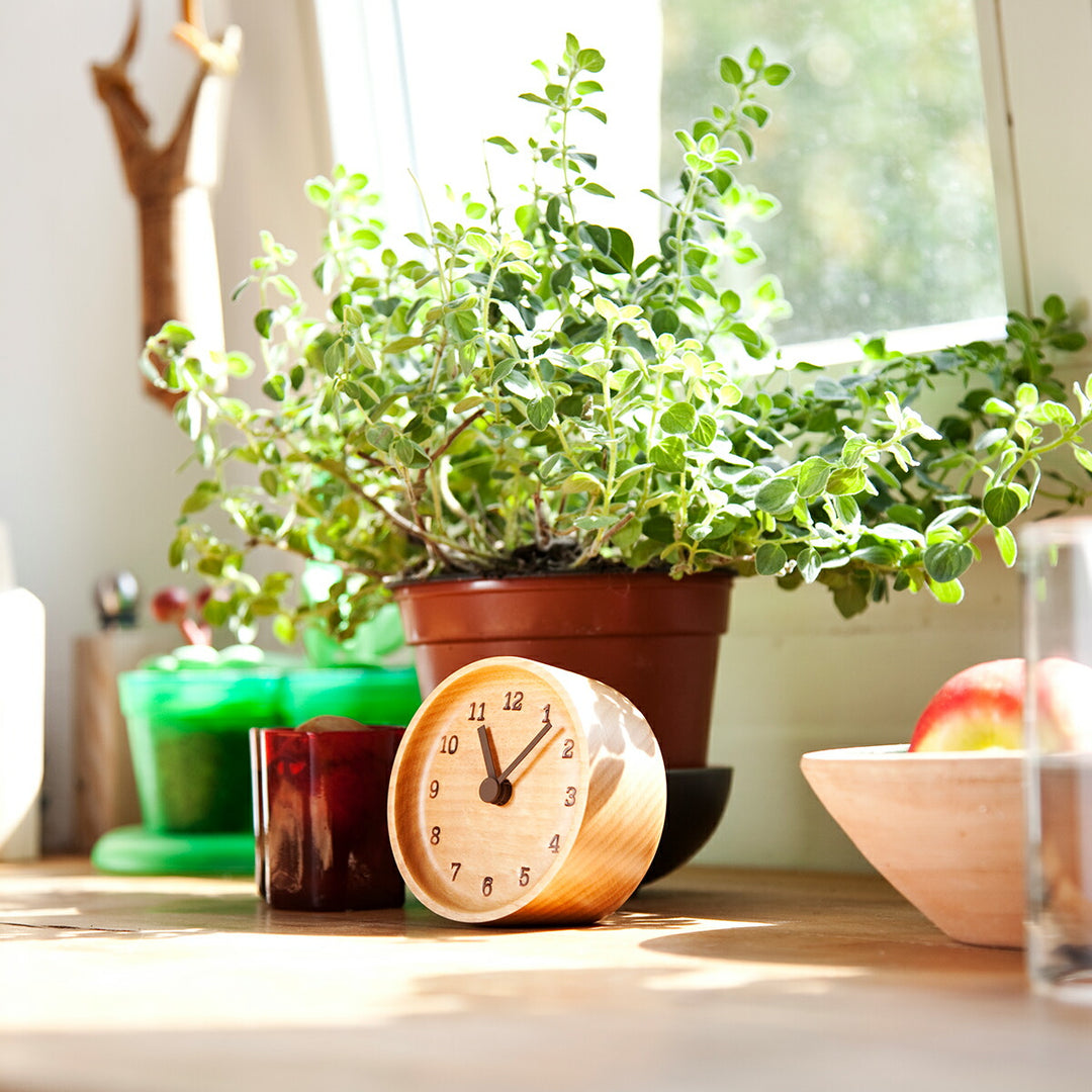 タカタレムノス 置き時計 カーサ ムク デスク クロック ブナ クオーツ 電池式 LC12-05BN