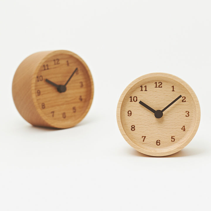 タカタレムノス 置き時計 カーサ ムク デスク クロック ブナ クオーツ 電池式 LC12-05BN