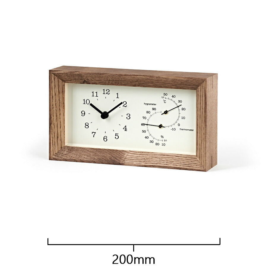 中山ユリ セックス タカタレムノス 置き時計 プレイン フレーム 温湿度計付 クオーツ 電池式 ブラウン ホワイトアッシュ LC13-14BW – THE CLOCK HOUSE公式オンラインストア