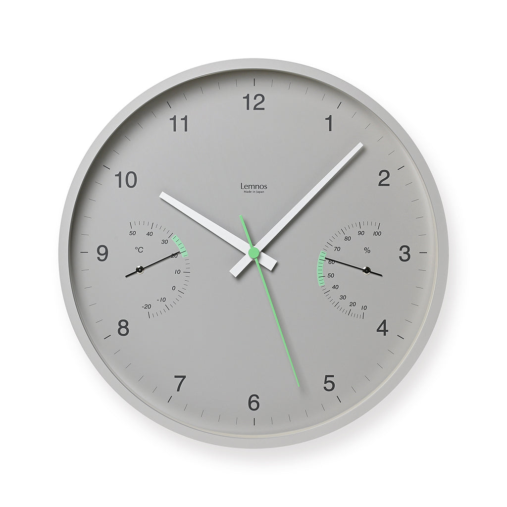 タカタレムノス 掛け時計 カーサ ブローテ 温湿度計付 クオーツ 電池式