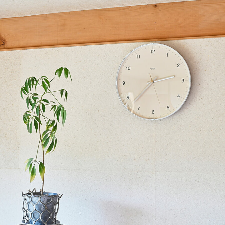 タカタレムノス 掛け時計 カーサ バイオーム クロック デザート 砂漠 クオーツ 電池式 ベージュ スイープセコンド LC24-16BG