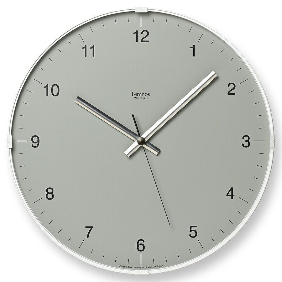 タカタレムノス 掛け時計 カーサ バイオーム クロック ケーブ 洞窟 クオーツ 電池式 グレー スイープセコンド LC24-16GY