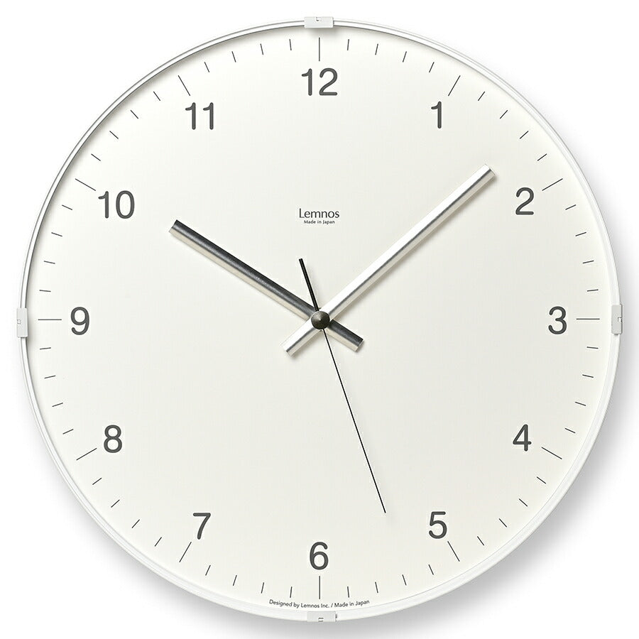 タカタレムノス 掛け時計 カーサ バイオーム クロック スノウ 雪 クオーツ 電池式 ホワイト スイープセコンド LC24-16WH