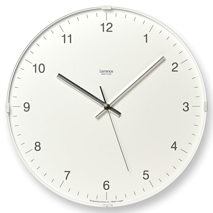 タカタレムノス 掛け時計 カーサ バイオーム クロック スノウ 雪 クオーツ 電池式 ホワイト スイープセコンド LC24-16WH