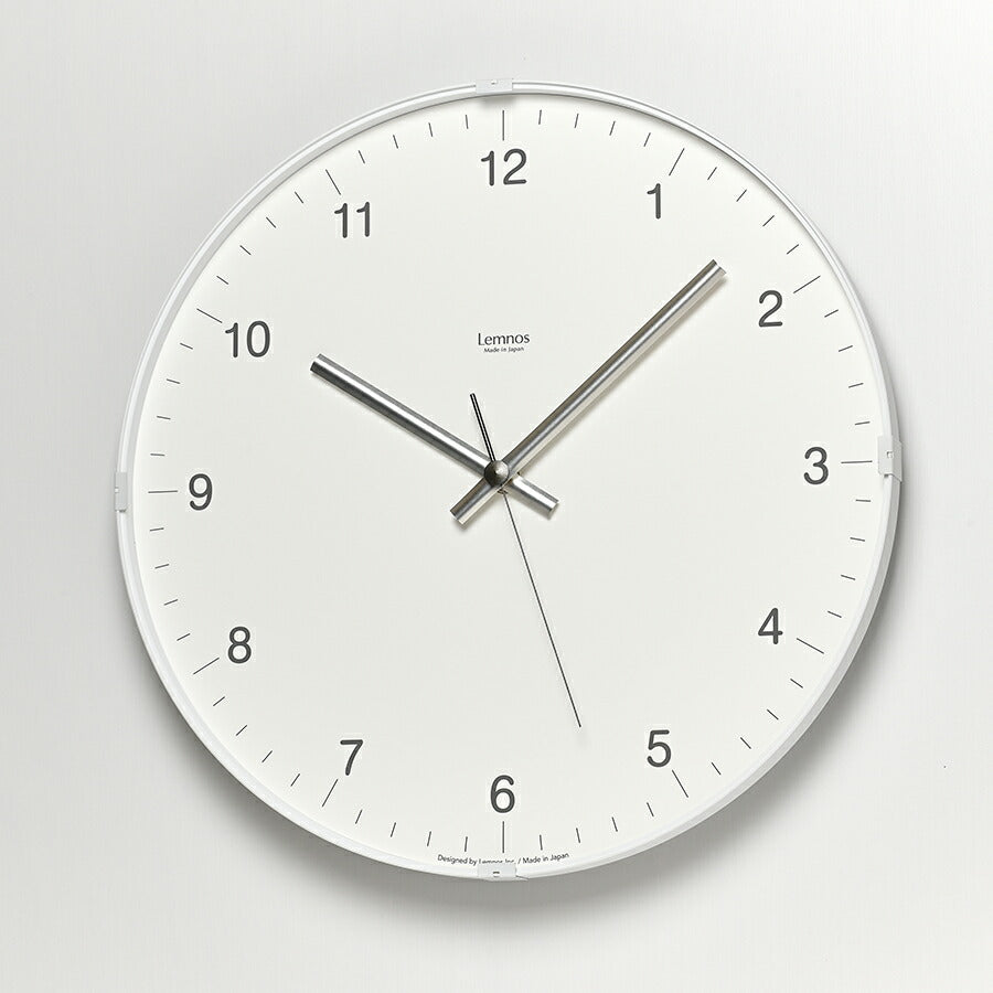 タカタレムノス 掛け時計 カーサ バイオーム クロック スノウ 雪 クオーツ 電池式 ホワイト スイープセコンド LC24-16WH