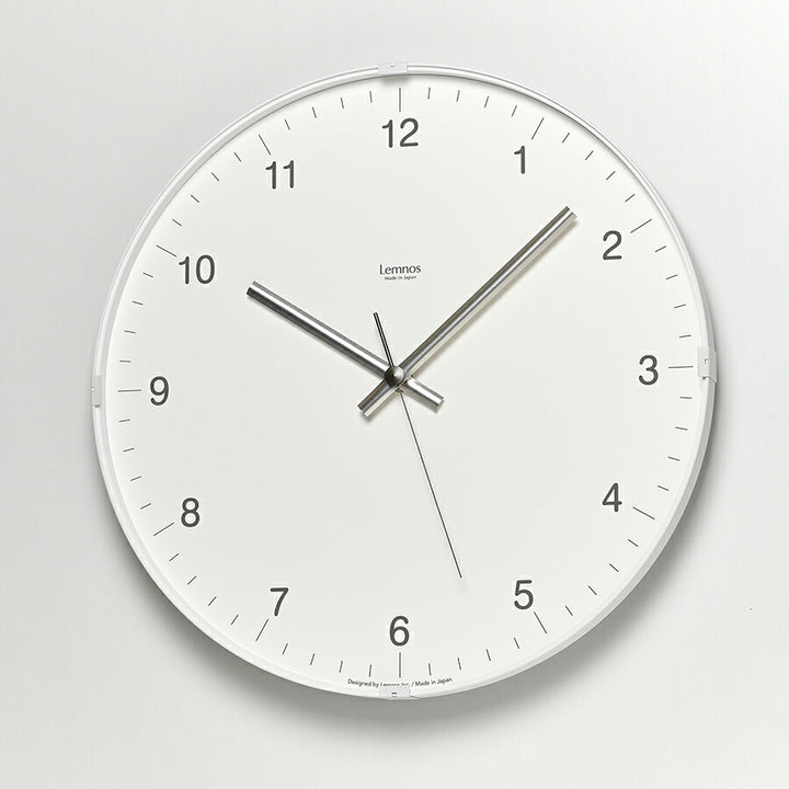 タカタレムノス 掛け時計 カーサ バイオーム クロック スノウ 雪 クオーツ 電池式 ホワイト スイープセコンド LC24-16WH