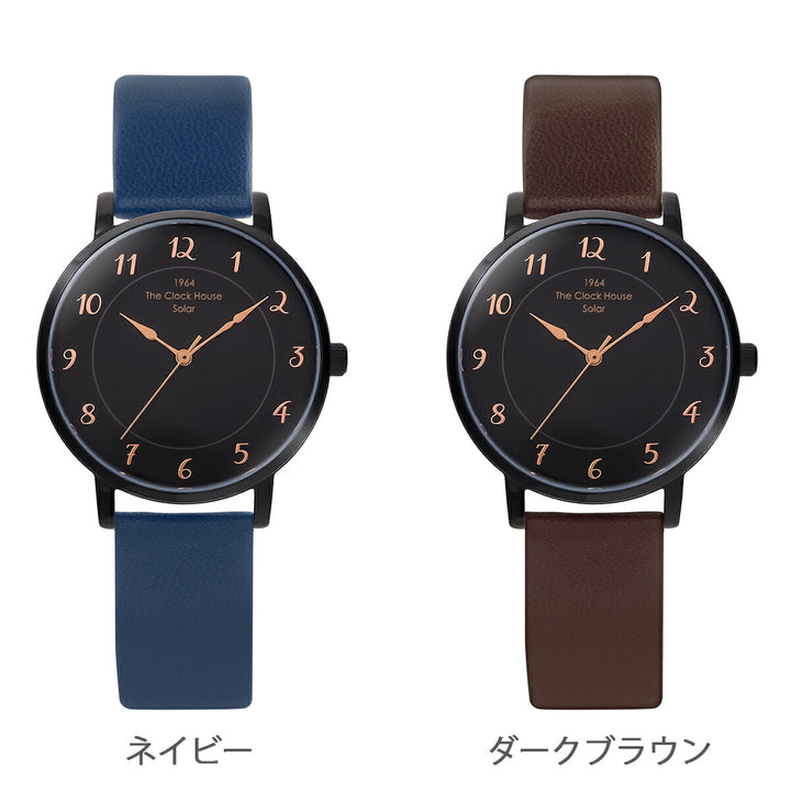 ザ・クロックハウス カスタマイズウォッチ フレンチカジュアル トロワ LCA1006-BK1 レディース ソーラー 革ベルト ブラック