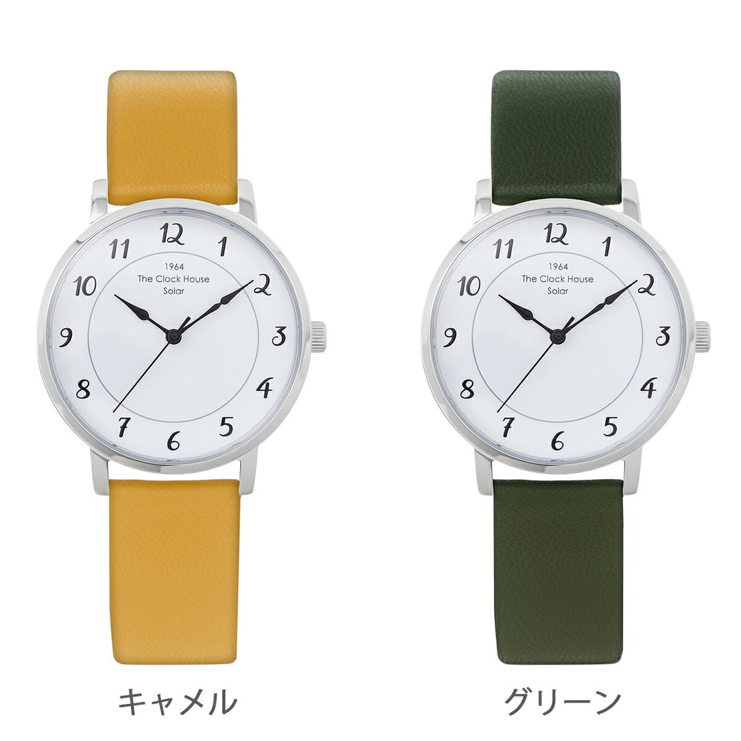 ザ・クロックハウス カスタマイズウォッチ フレンチカジュアル トロワ LCA1006-WH1 レディース ソーラー 革ベルト ホワイト