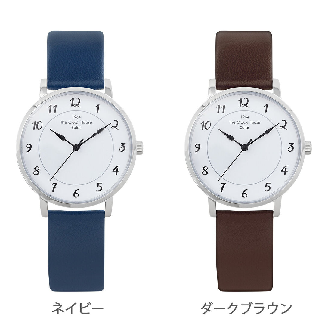 ザ・クロックハウス カスタマイズウォッチ フレンチカジュアル トロワ LCA1006-WH1 レディース ソーラー 革ベルト ホワイト