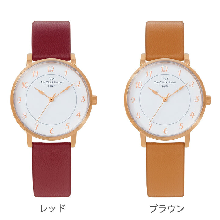 ザ・クロックハウス カスタマイズウォッチ フレンチカジュアル トロワ LCA1006-WH2 レディース ソーラー 革ベルト ホワイト