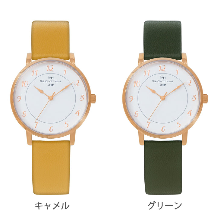 ザ・クロックハウス カスタマイズウォッチ フレンチカジュアル トロワ LCA1006-WH2 レディース ソーラー 革ベルト ホワイト