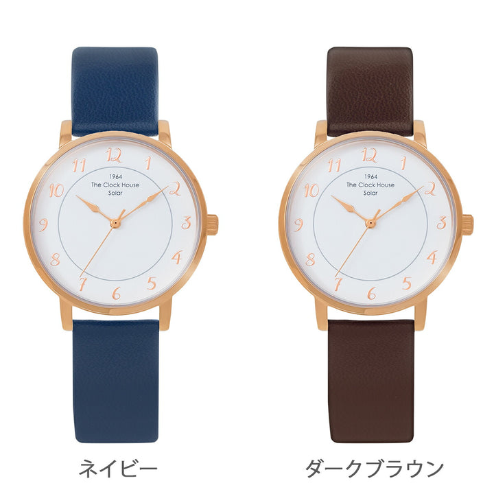 ザ・クロックハウス カスタマイズウォッチ フレンチカジュアル トロワ LCA1006-WH2 レディース ソーラー 革ベルト ホワイト