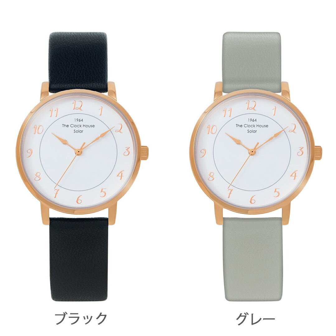 ザ・クロックハウス カスタマイズウォッチ フレンチカジュアル トロワ LCA1006-WH2 レディース ソーラー 革ベルト ホワイト