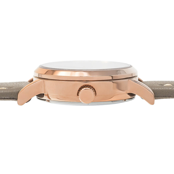 ザ・クロックハウス ナチュラルカジュアル ティーカップ ラテホワイト LNC1001-WH9B レディース 腕時計 ソーラー 3針 グレージュ 革ベルト