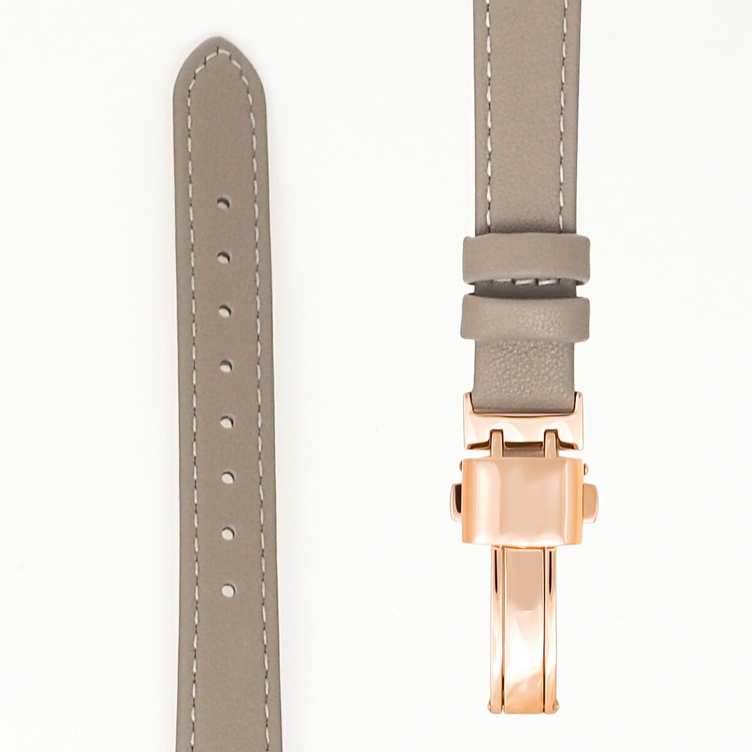 ザ・クロックハウス ナチュラルカジュアル ニューウインドウ LNC1004-WG2B レディース 腕時計 ソーラー 3針 レクタングル グレージュホワイトダイヤル 革ベルト