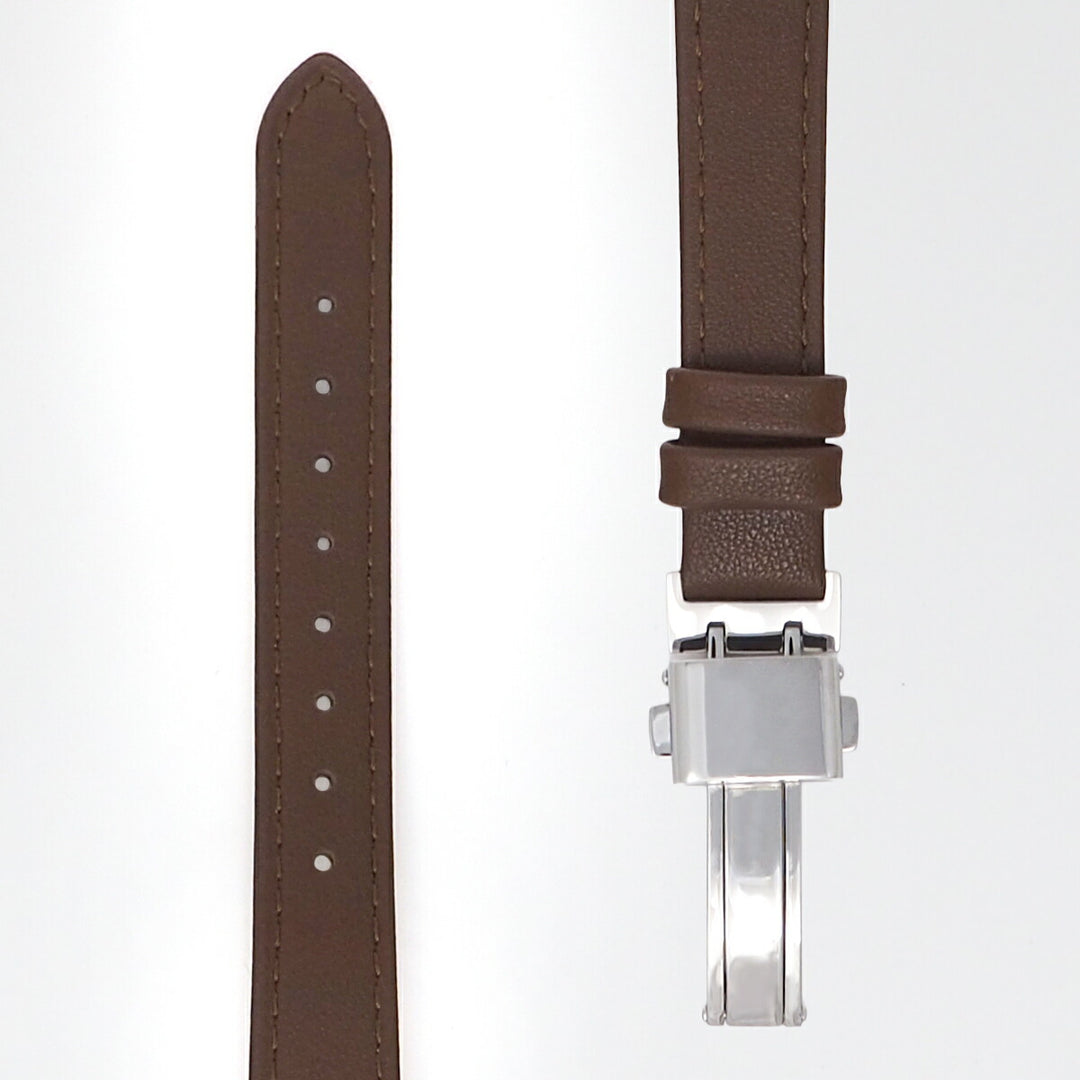 ザ・クロックハウス ナチュラルカジュアル ニューウインドウ LNC1004-WH3B レディース 腕時計 ソーラー 3針 レクタングル ソフトホワイトダイヤル ブラウン 革ベルト